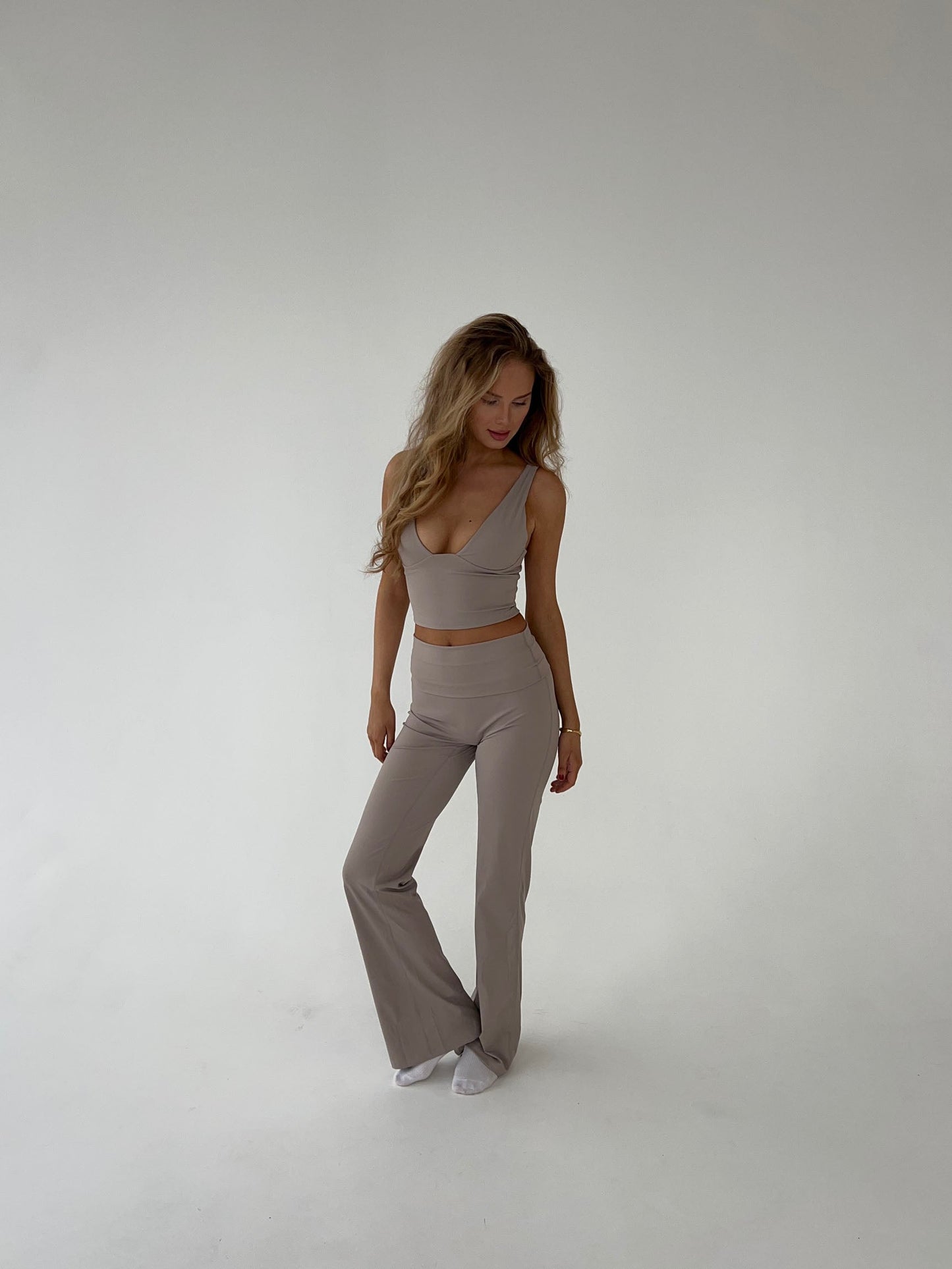 Essential flared pants - Ash