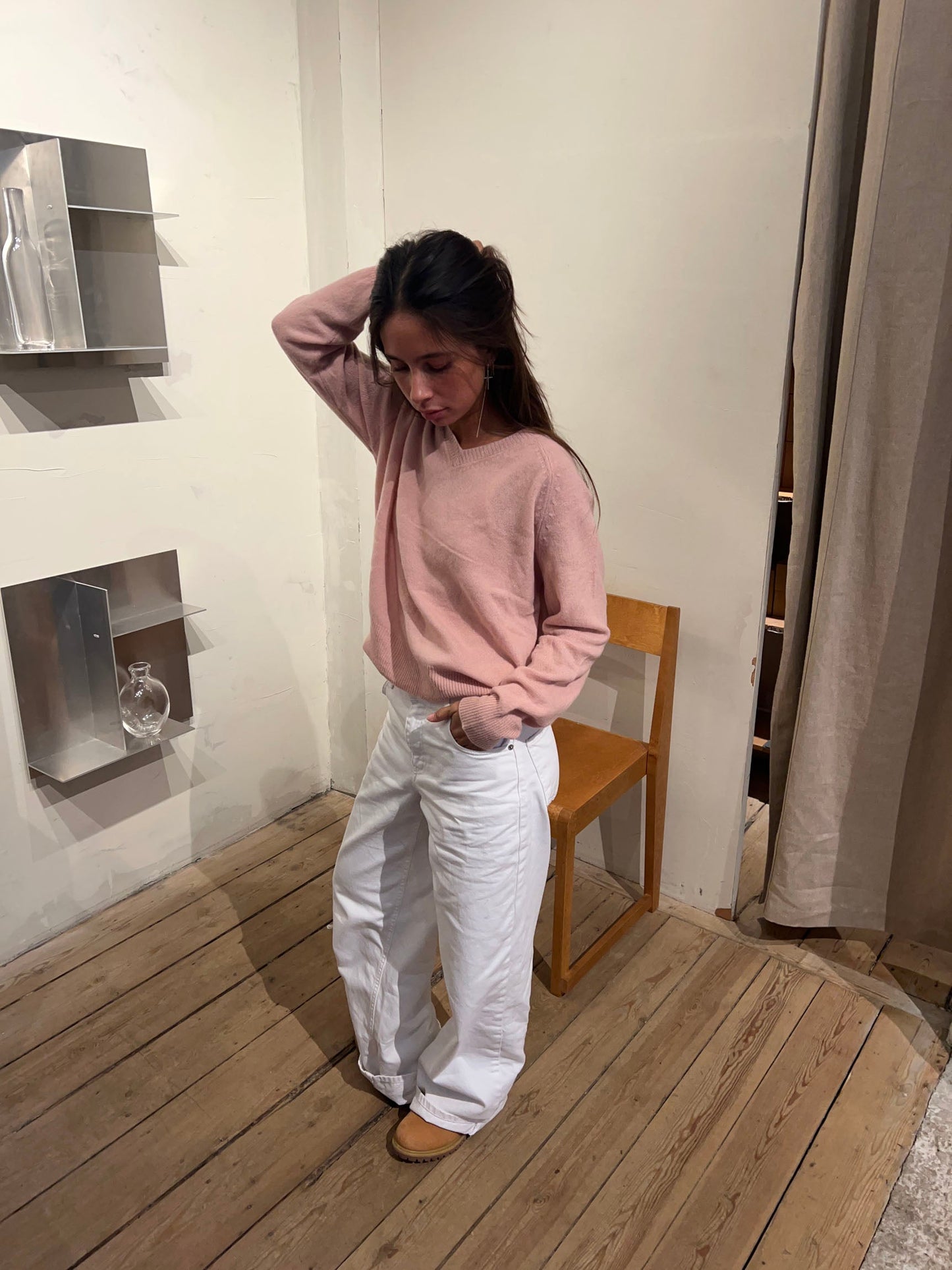 Aiko v-neck sweater - Light Pink