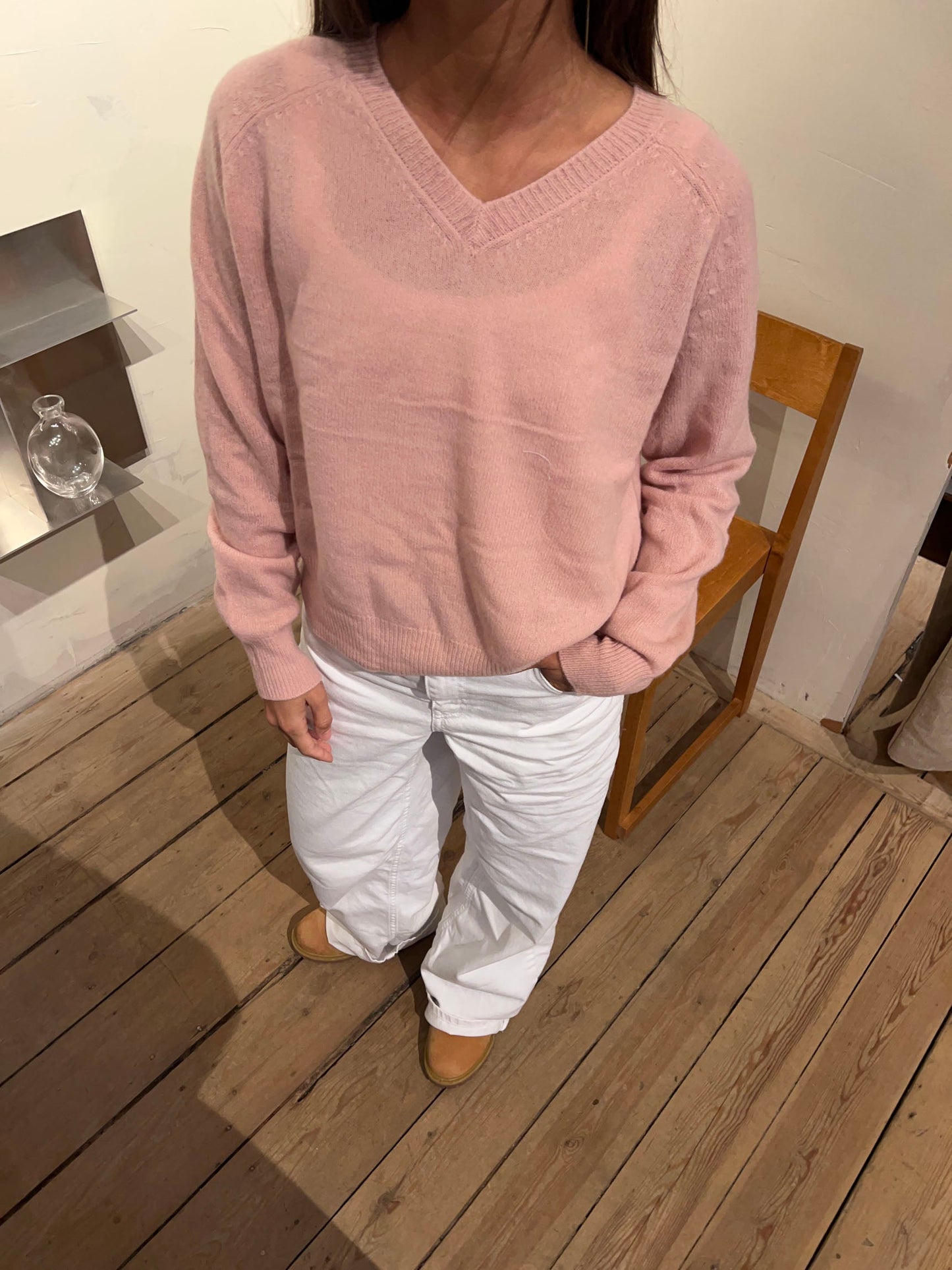 Aiko v-neck sweater - Light Pink