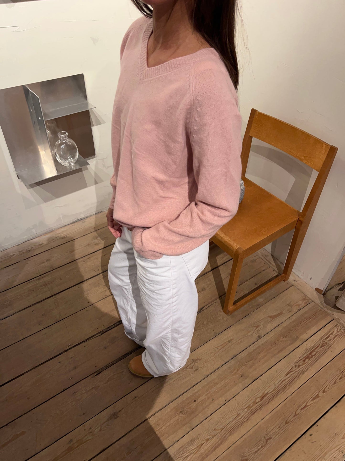 Aiko v-neck sweater - Light Pink