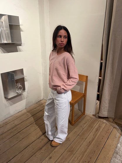 Aiko v-neck sweater - Light Pink