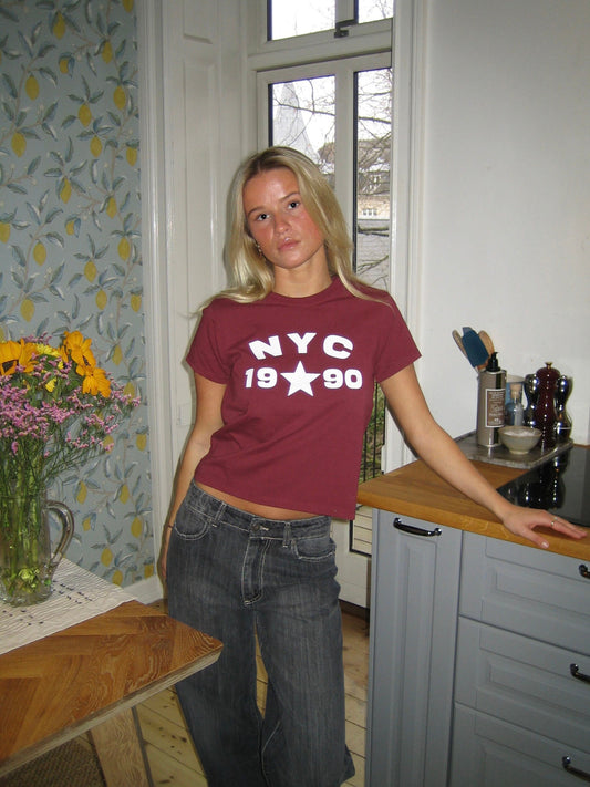"NYC 1990" t-shirt - Red/white